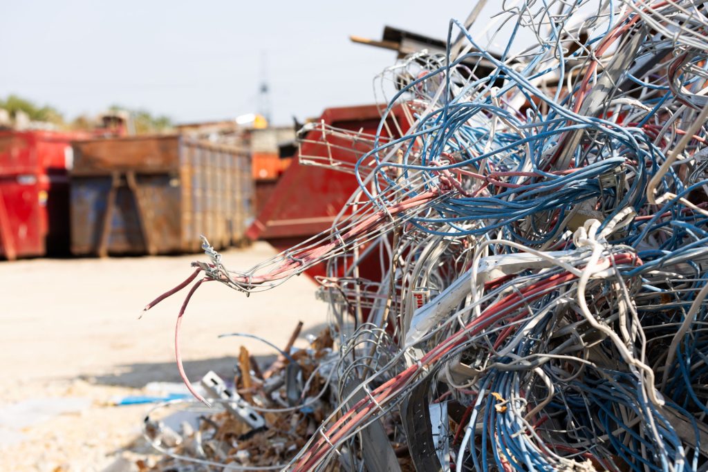 _33A7506 Wire from soft strip demolition project in Cornwall