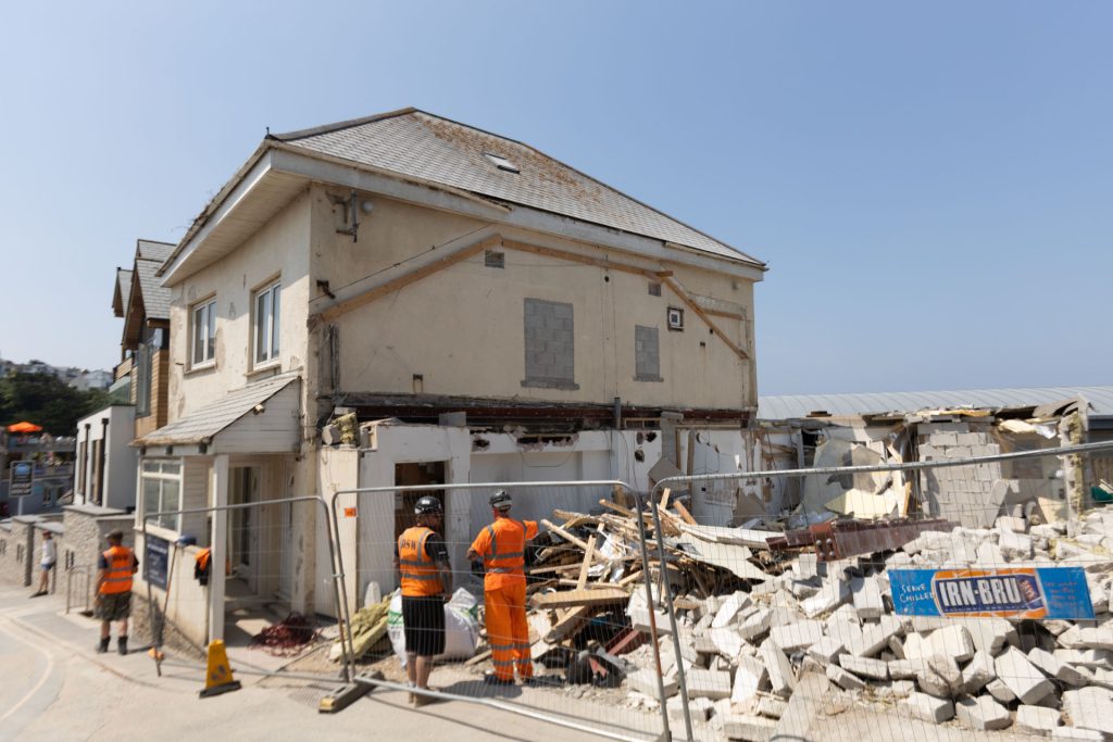 _33A7998 Residential property being demolished in Cornwall